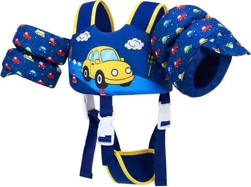 Vista 12 de Gogokids 2-in-1 Toddler Swim Vest Pool Floaties for Kids[CPC Certified & Remove Crotch Strap]Puddle Float Jumper 24-66 Pounds, Toddler Arm Floaties