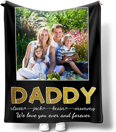 Vista 12 de Mantas personalizadas con fotos para mujeres y hombres, regalos de cumpleaños conmemorativos, manta personalizada de franela suave con mis propias