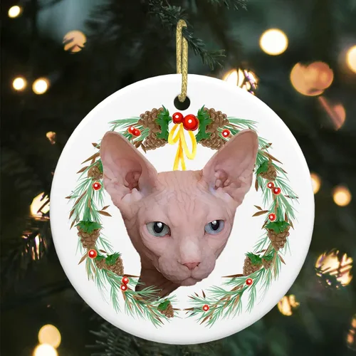 Vista 8 de Colgante de perro esquimal americano de 3 pulgadas para decoración de árbol de Navidad, bonito adorno de día festivo para cachorros, regalos