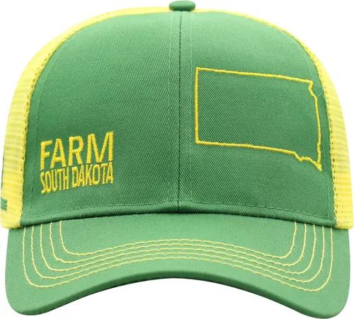 Vista 154 de John Deere Gorra de béisbol con logotipo y malla trasera con contraste, para hombre