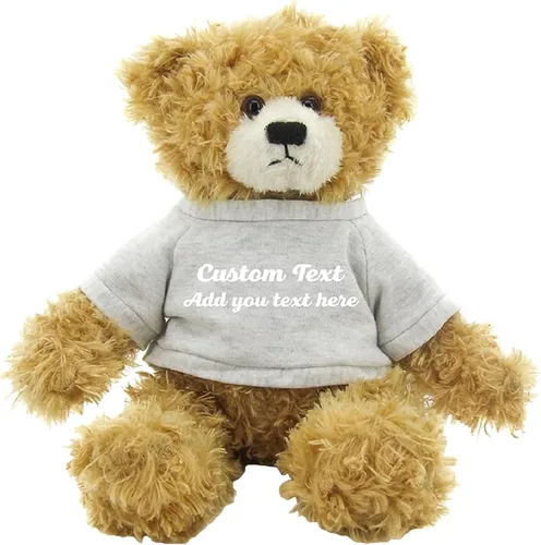 Vista 22 de Oso Brandon beige personalizado – Juguete de peluche personalizado de 12 pulgadas – Regalo perfecto de oso personalizado para graduación, San