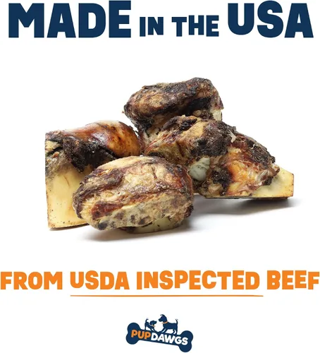 Vista 2 de Huesos de perro de un solo ingrediente, fabricados en Estados Unidos, huesos de fémur de carne de res, huesos naturales para masticadores agresivos