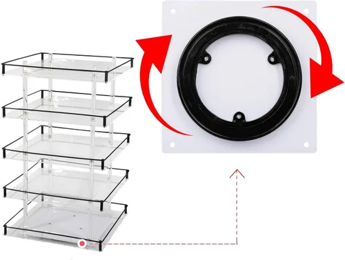 Vista 5 de MK302 – Acrílico Nail Polish Rotating Display Rack