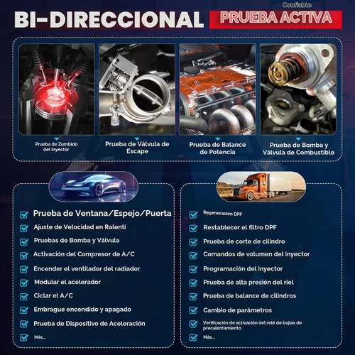 Vista 4 de LAUNCH - Escáner X431 PRO3S+Smartlink HD para camiones de diésel o gasolina, herramienta de diagnóstico bidireccional con reprogramación J2534, mapa