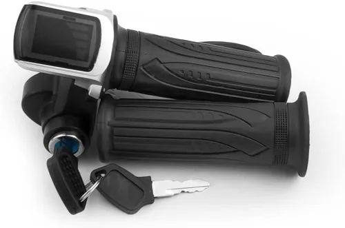 Vista 2 de L-faster Mango de acelerador de bicicleta, agarre de acelerador de velocidad con indicador de interruptor de llave para scooter bicicleta