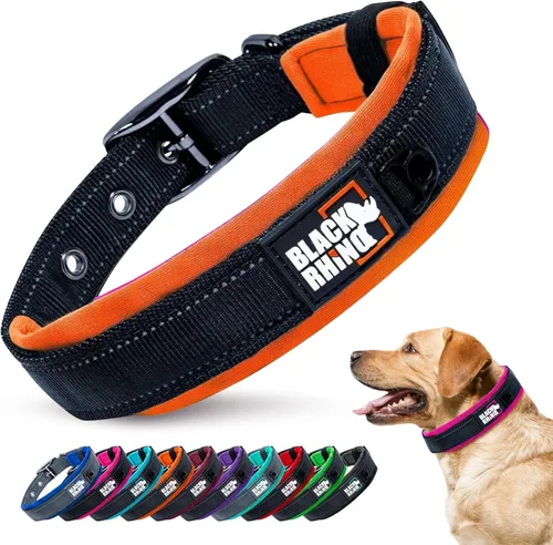 Vista 23 de Black Rhino - The Comfort Collar - Collar de perro acolchado de neopreno ultra suave para todas las razas. Resistente, ajustable, reflectante