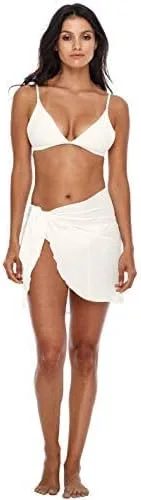 Vista 5 de SHU-SHI Traje de baño para mujer, pareo, falda de playa, pareo corto
