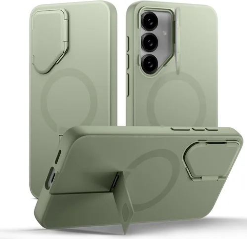 Vista 55 de SURITCH Funda para teléfono Samsung Galaxy S26 Plus, cubierta protectora magnética con cubierta de cámara y soporte de metal ajustable para Galaxy