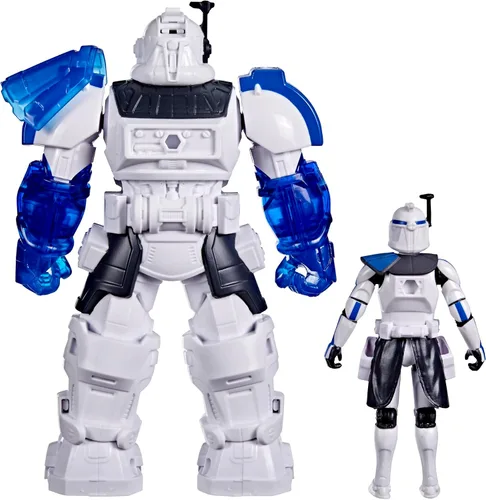 Vista 8 de STAR WARS Epic World of Action - Capitán Clon Rex Traje de Fuerza Mech, traje Mech de 6.5 pulgadas y figura de acción de 4 pulgadas, juguetes