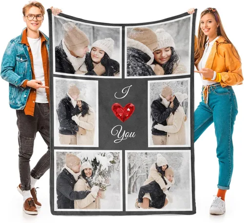 Vista 19 de inkArts Mantas personalizadas con foto, manta personalizada con mi propia foto, mantas personalizadas con imagen, regalos personalizados