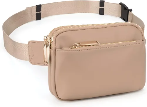 Vista 12 de Riñonera UTO para mujer, de moda, bandolera, bolsa de cinturón, bolsa de pecho, riñonera de cintura, riñonera de cadera, para compras al aire libre
