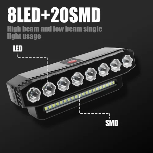 Vista 3 de Super Bright LED Bicycle Lights, Front and Rear Light Set for Bicycles, Bicycle Horn, Suitable for Adults, Children, Mountain Bikes and Road Bikes.