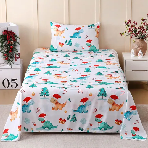 Vista 38 de JSD - Juego de sábanas de 3 piezas para niños, tamaño individual Soft Printed Microfiber Sheet and Pillowcase Set, OEKO-TEX Certified, 16 inch Deep