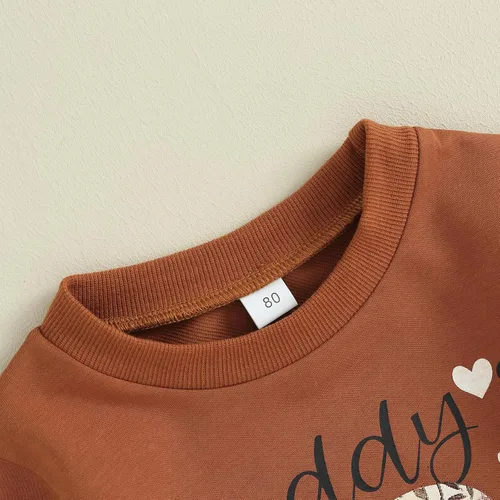 Vista 5 de Sunwittafy Conjunto de 2 piezas de sudadera vaquera de manga larga para bebé niña