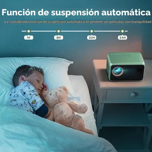 Vista 8 de Proyector nativo de 1080P con WiFi y Bluetooth, proyector de películas con enfoque automático, compatible con teléfono/TV