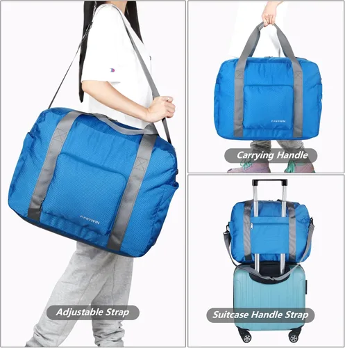 Vista 4 de F.FETIVIN Bolsa de viaje para artículos personales de 18 x 14 x 8 pulgadas para Spirit Airlines, bolsa de lona ligera impermeable para gimnasio