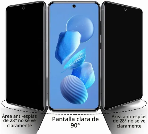 Vista 3 de Paquete de 2 protectores de pantalla de privacidad para Samsung Negro