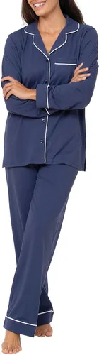 Vista 9 de PajamaGram Conjunto de pijama para mujer – Pijama para mujer, jersey novio, 100% algodón