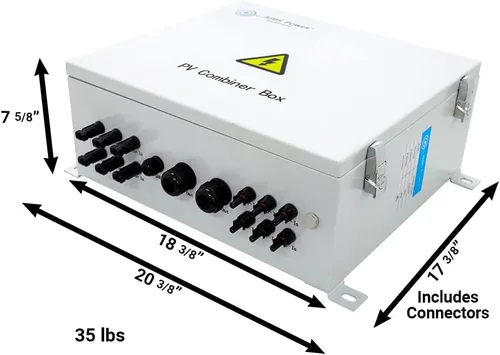 Vista 2 de AIMS 6 String Solar Array Combiner Box 120A 200 V 6 entradas 20KW precableado
