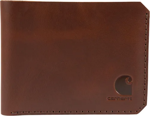 Vista 10 de Carhartt Carteras de cuero Craftsman para hombre, disponibles en varios estilos y colores, color negro (cuaderno)