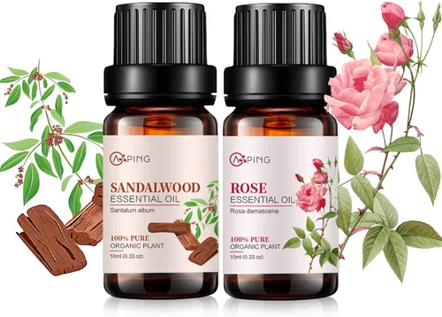 Vista 18 de Aceites esenciales de manzana y cereza, aceites vegetales naturales 100% puros y orgánicos para difusor, aroma, spa, masaje, yoga, perfume, 2 x 0.3