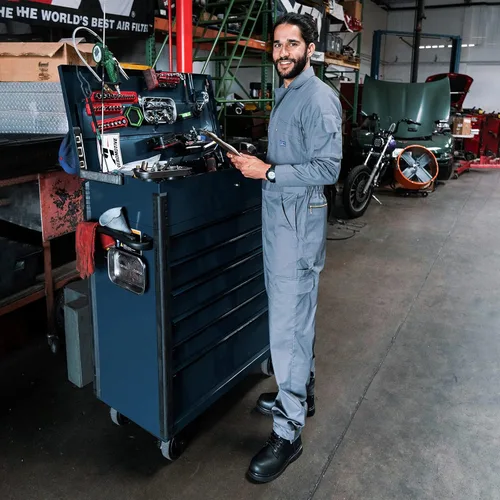 Vista 6 de HISEA Overol de manga larga para hombre, pantalones de construcción grandes y altos