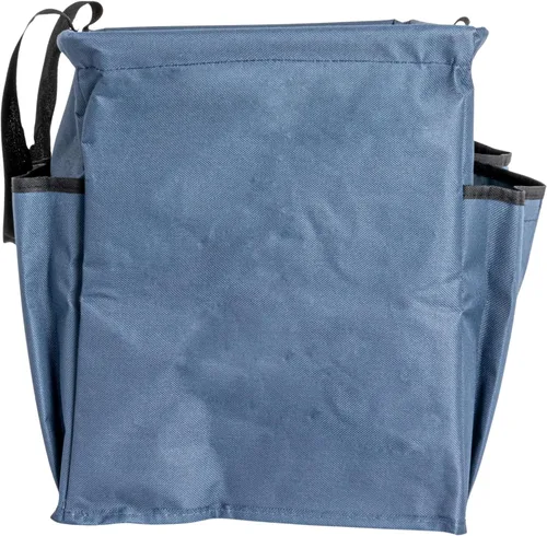 Vista 7 de Household Essentials Krush Bolsa multiusos de lona con bolsillos, bolsa reutilizable para comestibles, color azul con ribete negro
