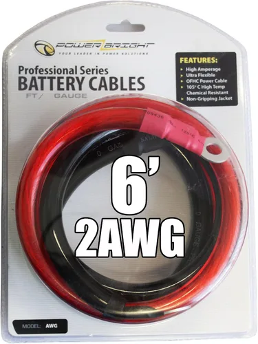 Vista 11 de Power Bright 2-awg12 2 cables AWG Gauge 12-Foot Professional Series Inverter 2000 – 2500 W
