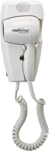 Vista 6 de JERDON Secador de pelo de montaje en pared - Blanco - Solo cable directo - Secador de pelo montado en la pared estilo hotel - Modelo JWM8CD