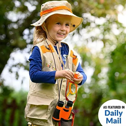 Vista 3 de Disfraz de explorador para niños chaleco y sombrero de safari niños y niñas de 3 a 7 años juego de rol como paleontólogo Zoo Keeper Park Ranger