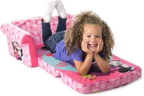 Vista 5 de Muebles Marshmallow para niños, sofá de espuma 2 en 1, Minnie Mouse, por Spin Master