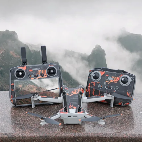 Vista 5 de Adhesivos de piel compatibles con DJI Mini 4 Pro, adhesivo impermeable para DJI Mini 4 Pro Drone y controlador RC 2 (A)