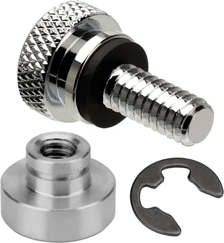 Vista 14 de Tornillo de asiento de motocicleta, tornillo de montaje moleteado para guardabarros trasero, 1/4 "-20 roscas de repuesto para Harley Touring