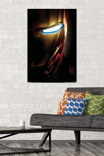 Vista 2 de Trends International Marvel Iron Man - Póster de pared de una hoja, 22.375 x 34 pulgadas, versión premium sin marco