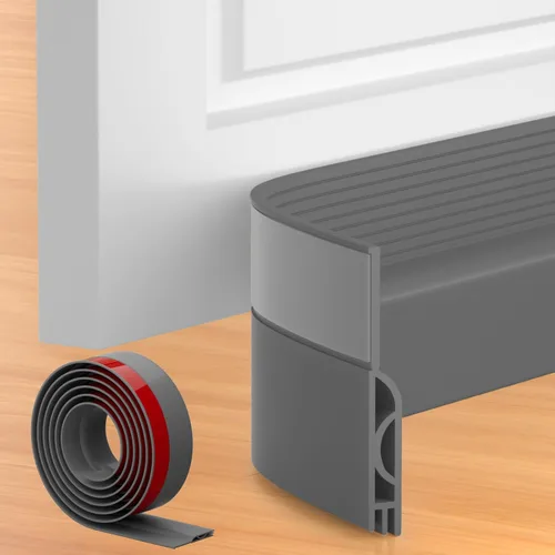Vista 11 de Tope de Corriente de Puerta, Barrido de Puerta Ajustable para la Parte Inferior de la Puerta, Relleno de Espacio Bajo la Puerta para Puertas Negro