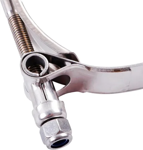 Vista 4 de 2 piezas de abrazaderas de acero inoxidable con perno en T, rango de abrazadera 1.4"-1.7" (36-44mm) para manguera de entrada turbo
