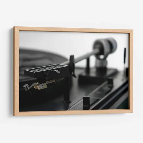 Vista 6 de Canvas Lab Turntable II by Renee W. Stramel 11 x 7 in Fine Art Framed Print, Frame Color: Black, With Mat Architecture, Black and White