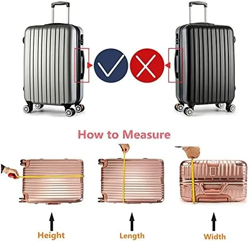 Vista 7 de Fundas protectoras de equipaje de PVC de 20242830 pulgadas para aprobadas por la TSA, 3 piezas, protector transparente para maleta, juego de funda