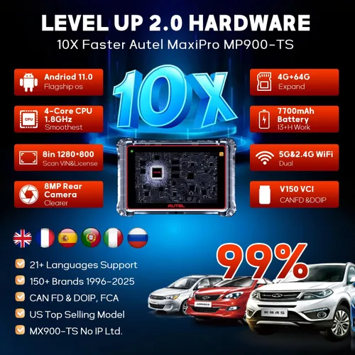 Vista 8 de Autel MaxiPRO MP900TS Escáner Actualización de MS906 PRO MS906TS MP900BT MK900-TS Herramienta de Programación y Diagnóstico de TPMS Igual que MS906