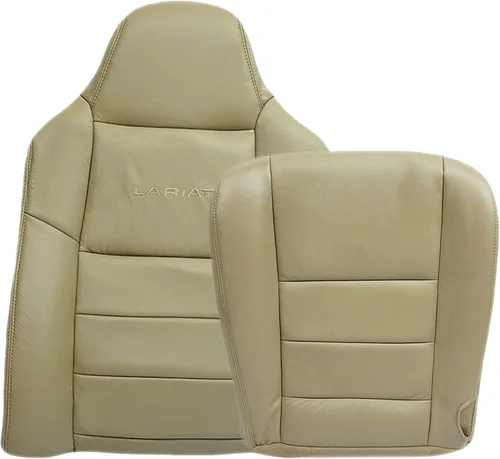 Vista 12 de 2003 2004 2005 2006 2007 Ford F250 F350 Lariat Crew Cab Cobertura de Asiento de Reemplazo de Piel, Conductor y Acompañante, Abajo/Arriba/Inclinado