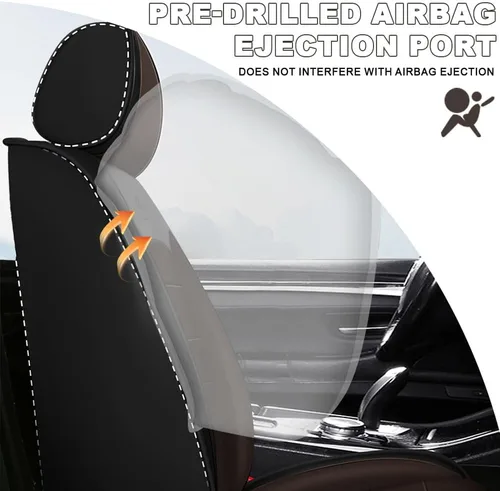 Vista 3 de Funda de cuero de 2 asientos para Mazda CX-3 CX-30 CX-5 CX-50 MX-30, antideslizante, impermeable, resistente al desgaste, funda universal