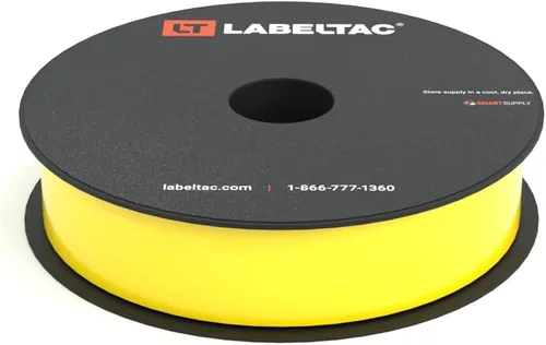 Vista 24 de Suministro de etiquetas LT4/LT4P/LTPX 0.5" x 150' Negro Print Long-Lasting Labels on Durable Water & Chemical Resistant Vinyl - Ideal for a Wide
