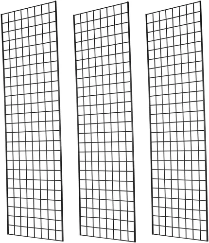 Vista 7 de Paneles de rejilla de grado comercial – Panel de rejilla resistente para cualquier exhibición minorista, 2 pies de ancho x 4 pies de alto, 3 paneles