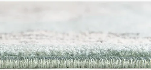 Vista 5 de Unique Loom Parker Collection - Alfombra de área Kokulu (2 x 3 pies, rectangular, aguamarina/beige)