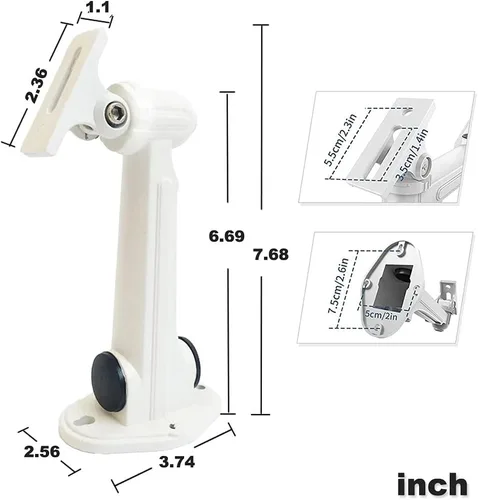 Vista 2 de Soporte universal para cámara de seguridad CCTV, soporte para cámara IP, soporte para panel solar, aleación de aluminio para interiores