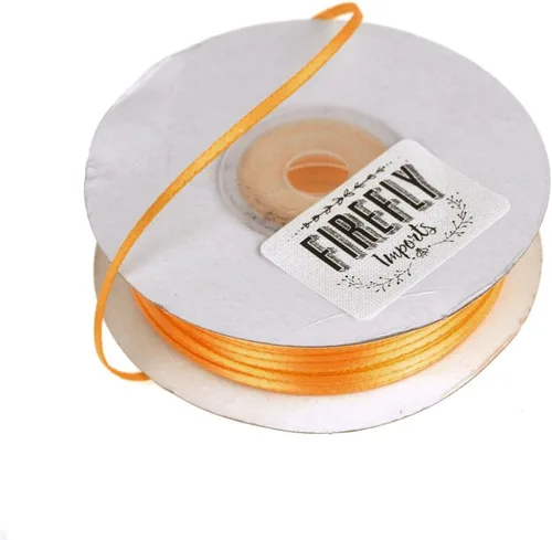 Vista 30 de HOMEFORD Cinta de satén de doble cara para envolver regalos, 1/8 pulgadas, 100 yardas, oro antiguo