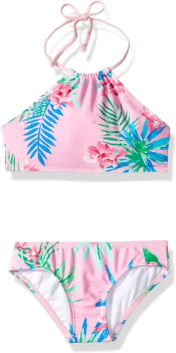 Vista 40 de Kanu Surf Mahina bikini halter de 2 piezas para niñas, traje de baño para playa mahina azul