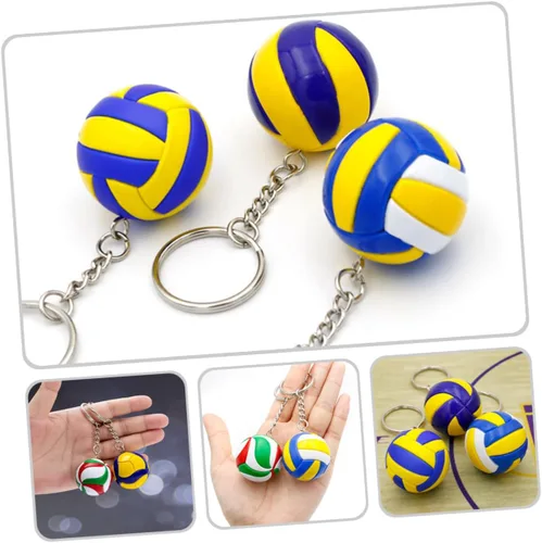 Vista 9 de Veemoon 3 llaveros de voleibol portátiles, colgantes decorativos para mochilas, accesorios exquisitos para bolsas para estudiantes y amantes