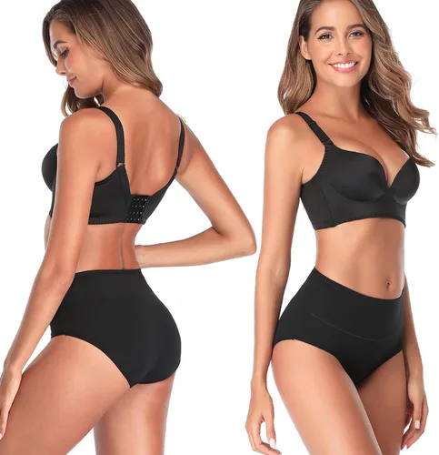 Vista 4 de Annenmy Ropa interior de algodón para mujer, de cintura alta, suave, elástica, transpirable, para mujer