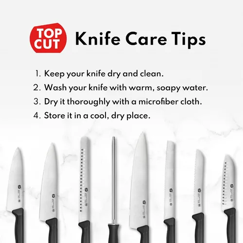 Vista 8 de Top Cut by Cangshan P2 Series 1022001 Cuchillo de pan de acero sueco 14C28N, 8 pulgadas